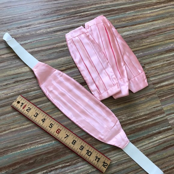 Light Pink Satin Formal Cummerbund with Elastic Boy Sizes - Choose Size - Picture 2 of 4